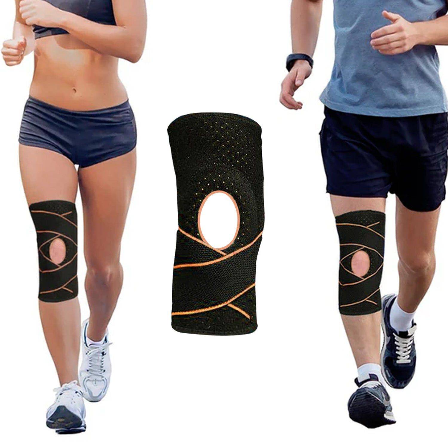 All Day Wear Copper Knee Compression Sleeve With Adjustable Straps