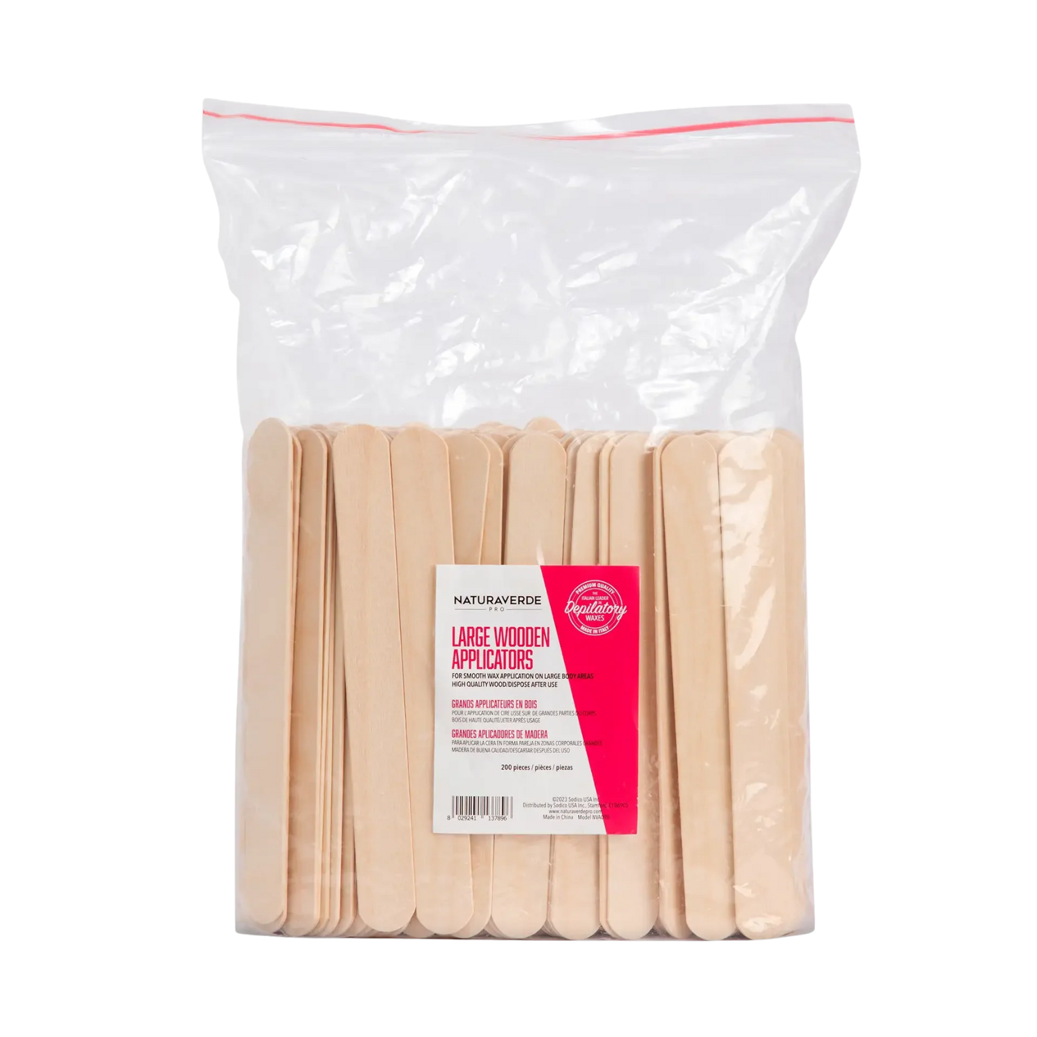 LARGE WOODEN APPLICATORS, 25 pcs