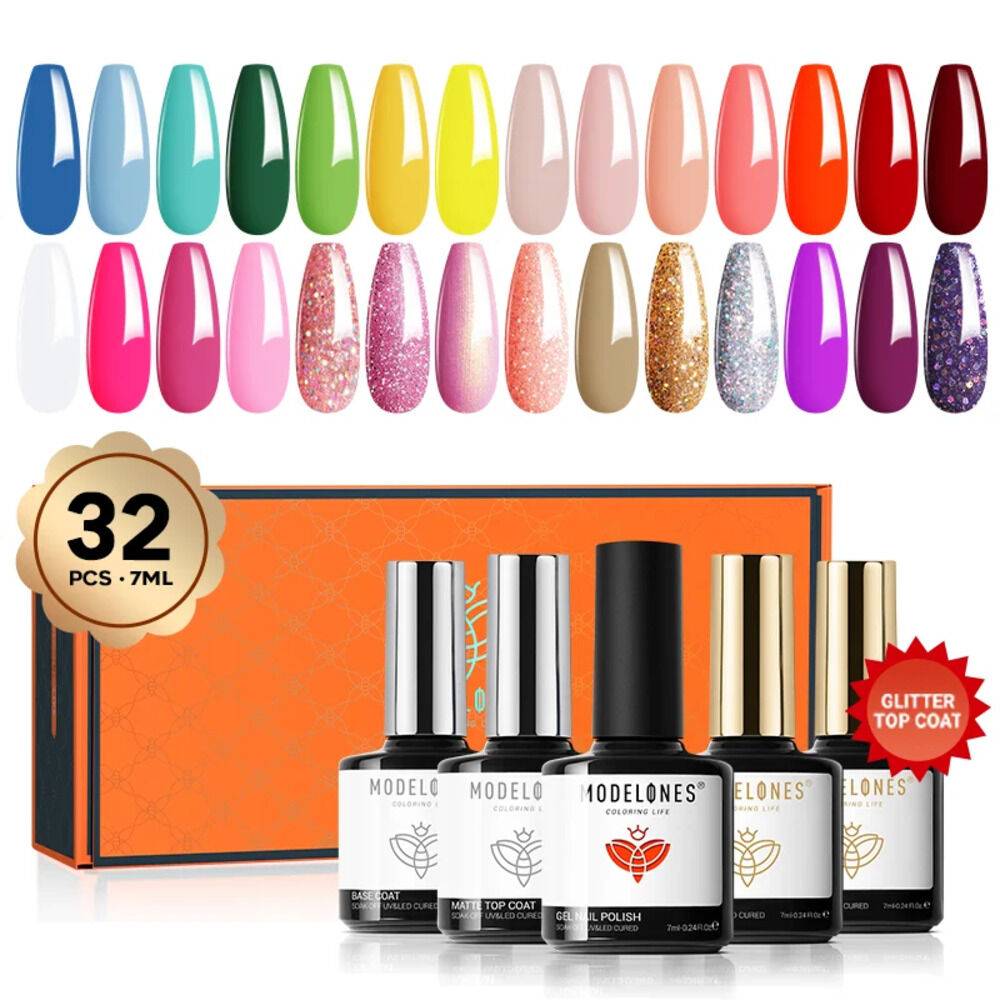 28 Shades Gel Nail Polish Set - Spring Awakening