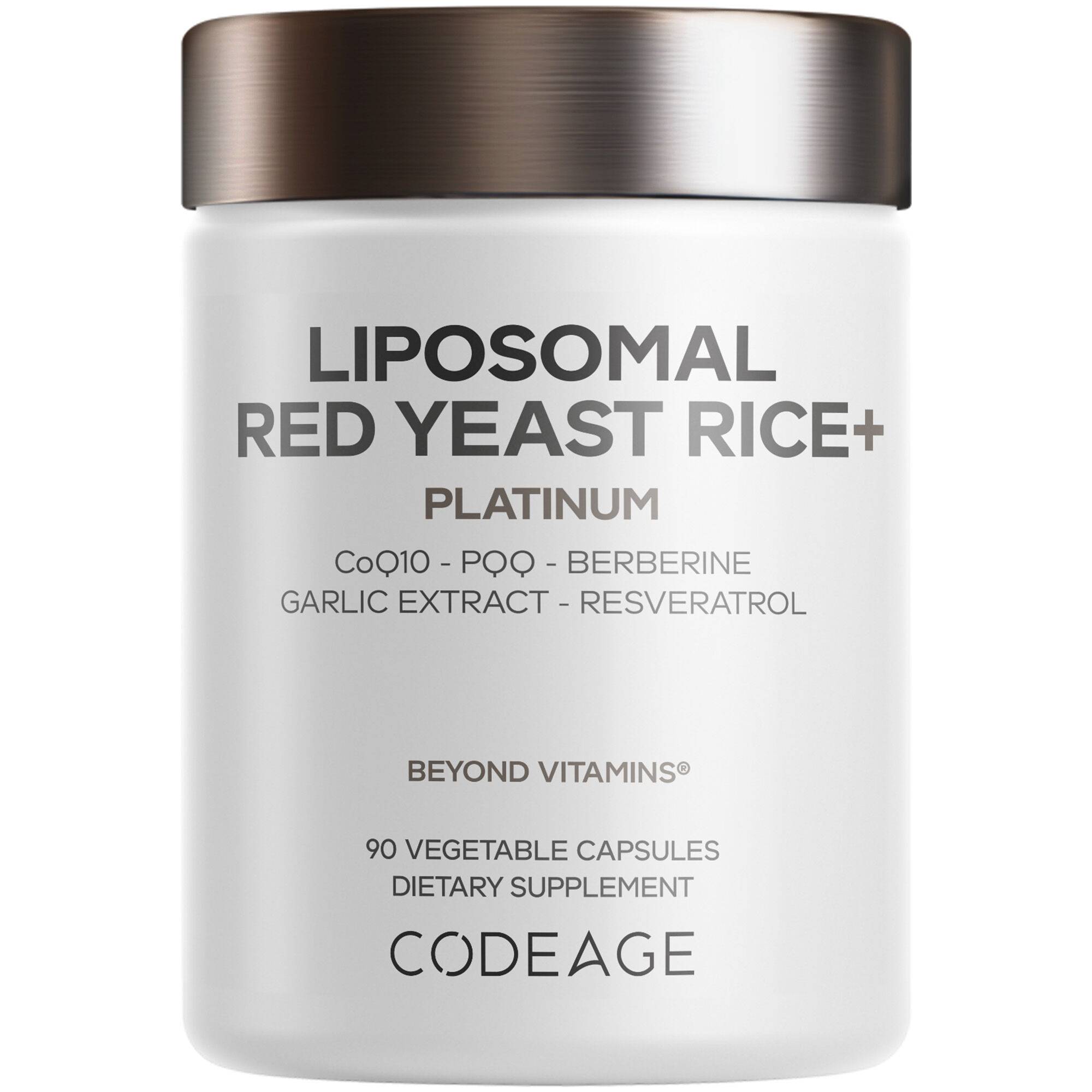 Liposomal Red Yeast Rice Platinum, CoQ10, Berberine, Garlic Grape Seed