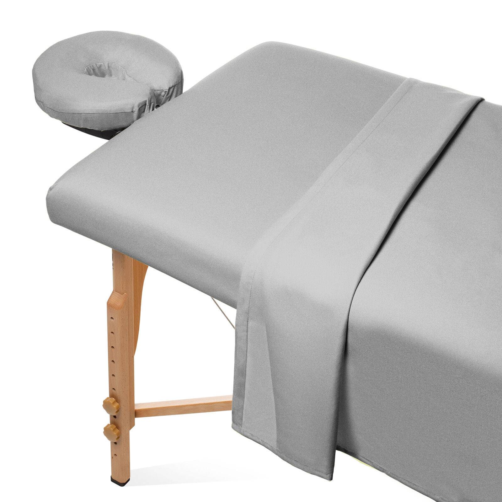 3pc Flannel Massage Table Sheet Set - Cotton Spa Facial Bed Covers