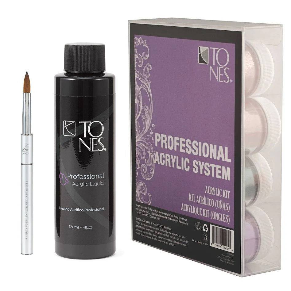 Acrylic Powder Collection: Starter Kit w/ Monomer & #8 Brush