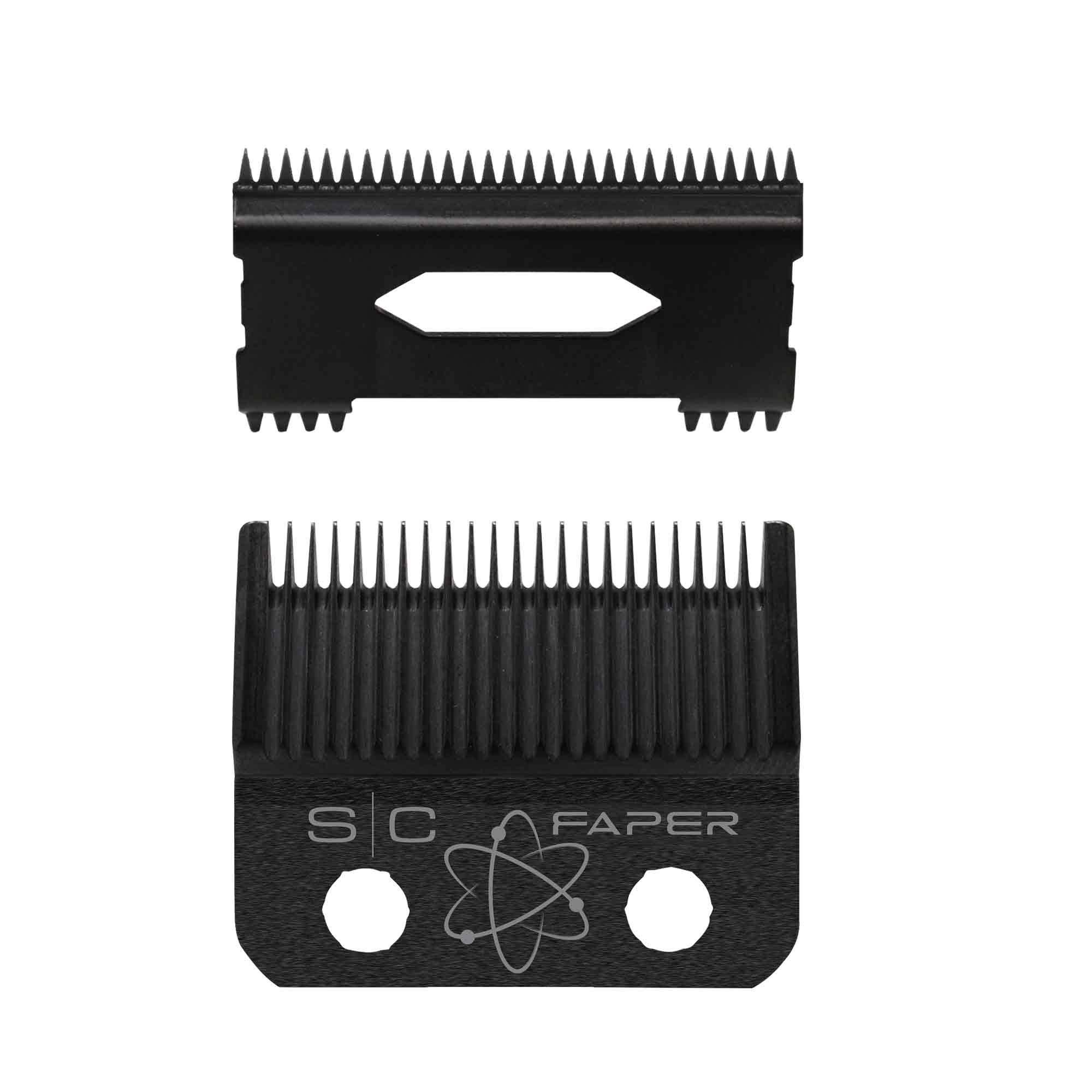 Fixed Black Diamond Carbon Faper Hair Clipper Blade, Slim Tooth Moving