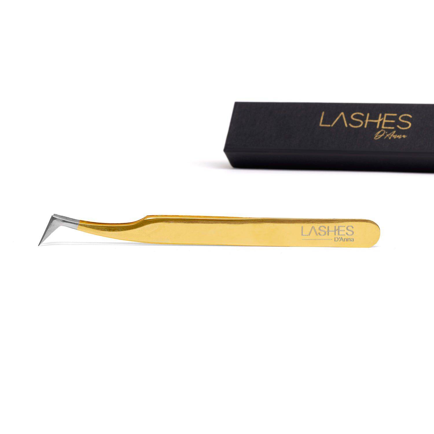14K Coated Gold Eye Lash Extension Volume Tweezers