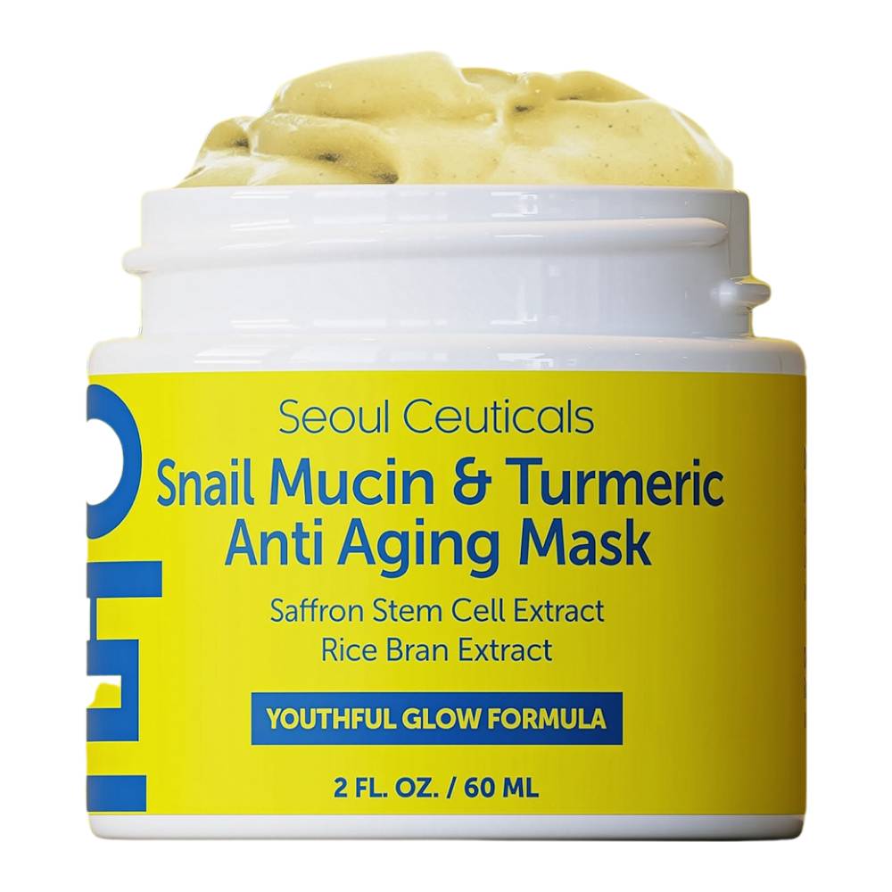 Korean Skincare Snail Mucin & Turmeric Anti Aging Mask 2 oz