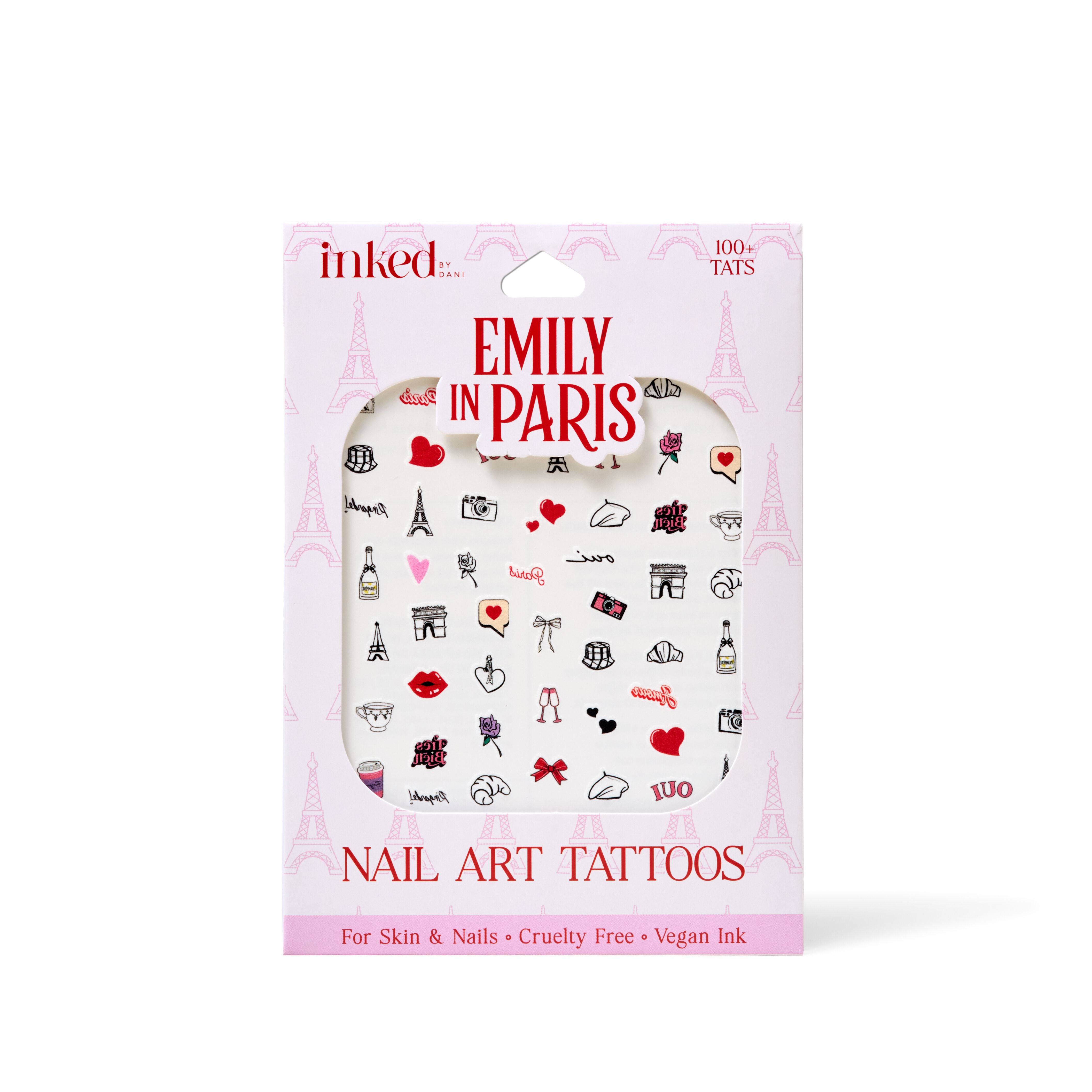 Emily in Paris: Amour Nail Art