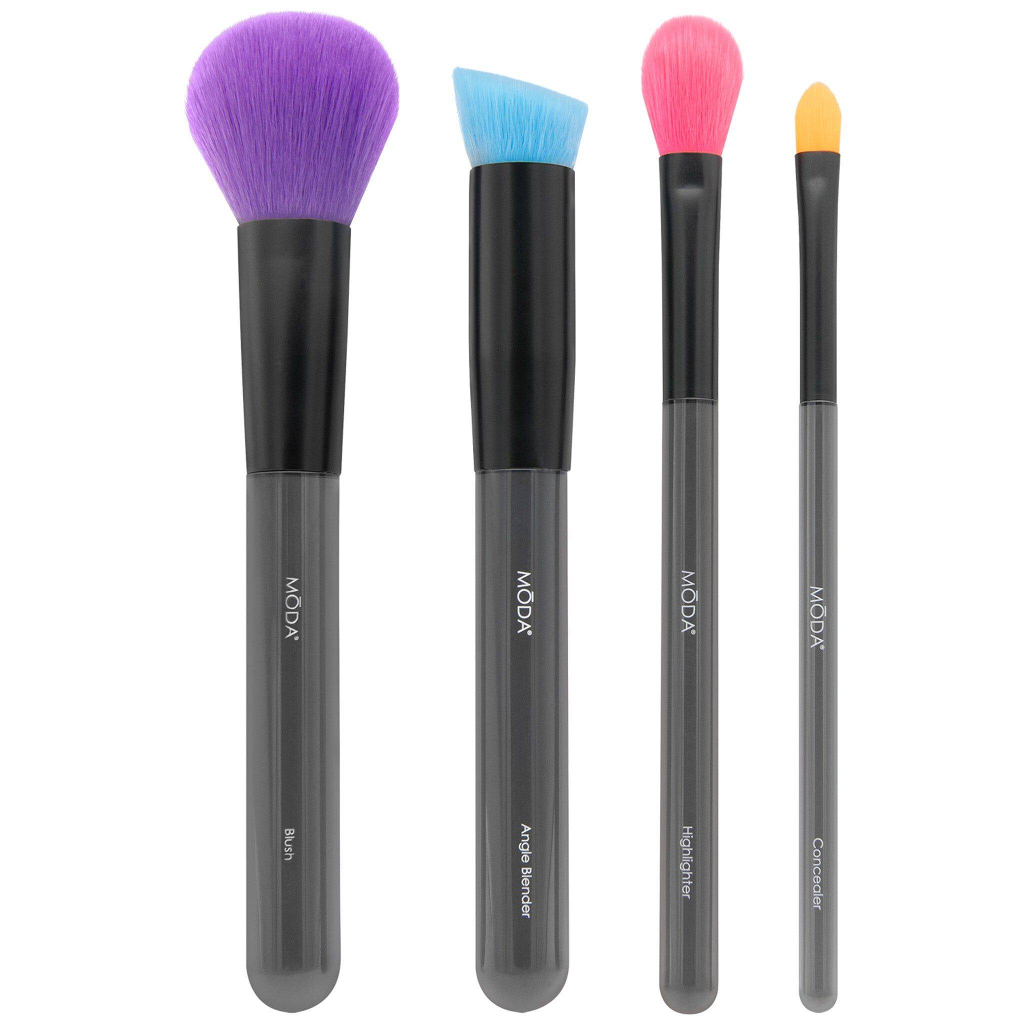 Next Gen: Neon Complexion 4pc Makeup Brush Kit