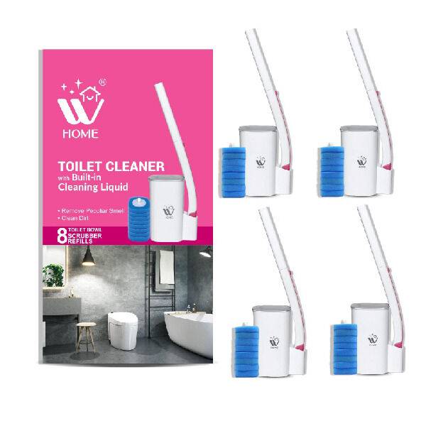 W Home Bowl Cleaner with 8 Replacement Heads & Storage Caddy - 4 pk