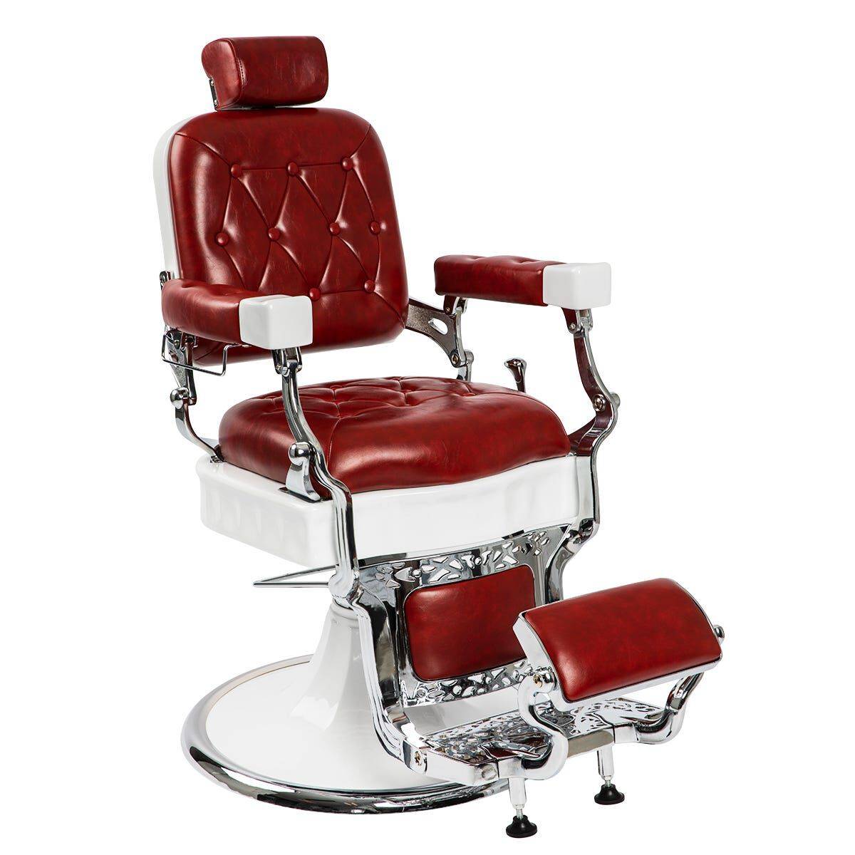 Battista Barber Chair in Antique Red