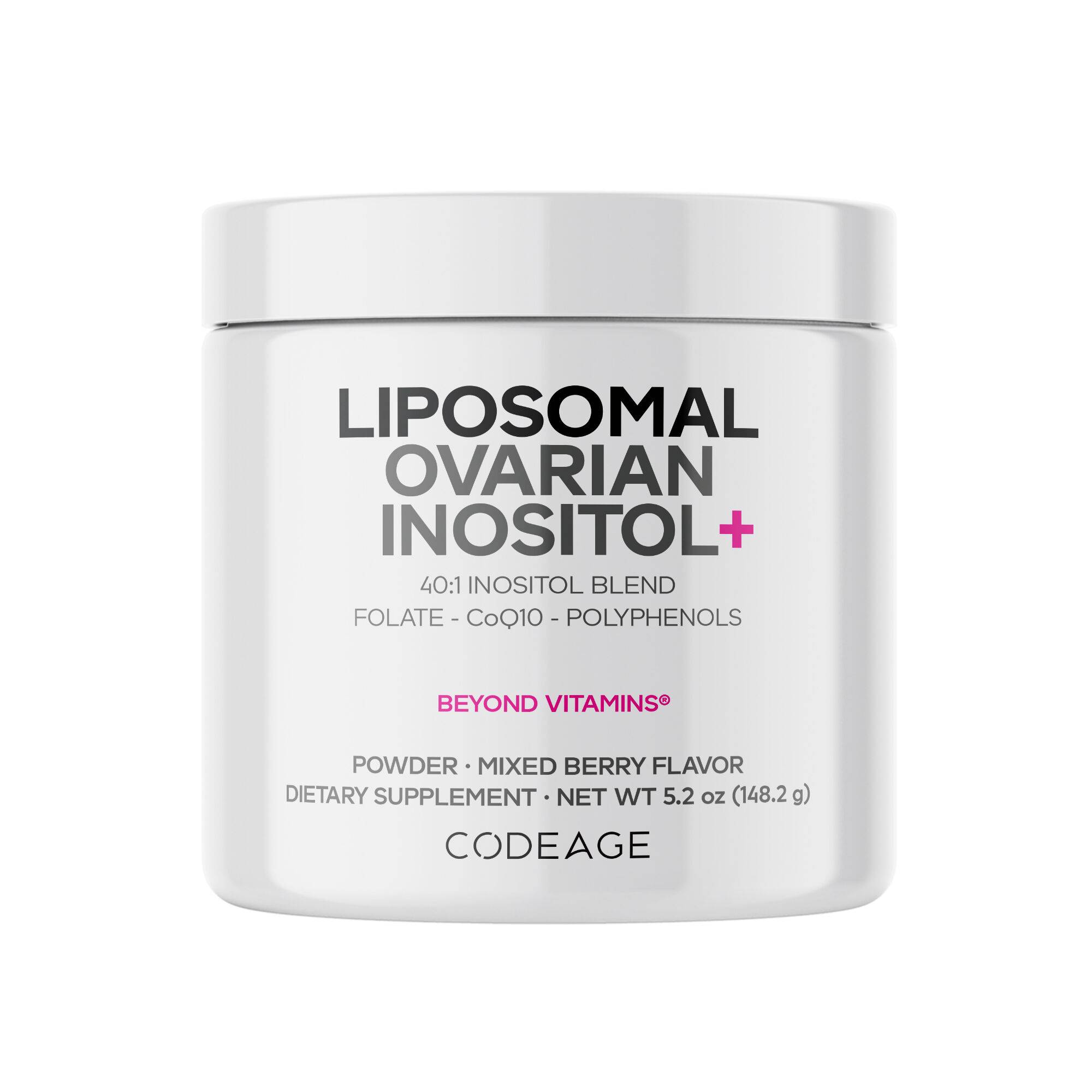 Liposomal Ovarian Inositol Powder - Folate, Pomegranate & Blueberry