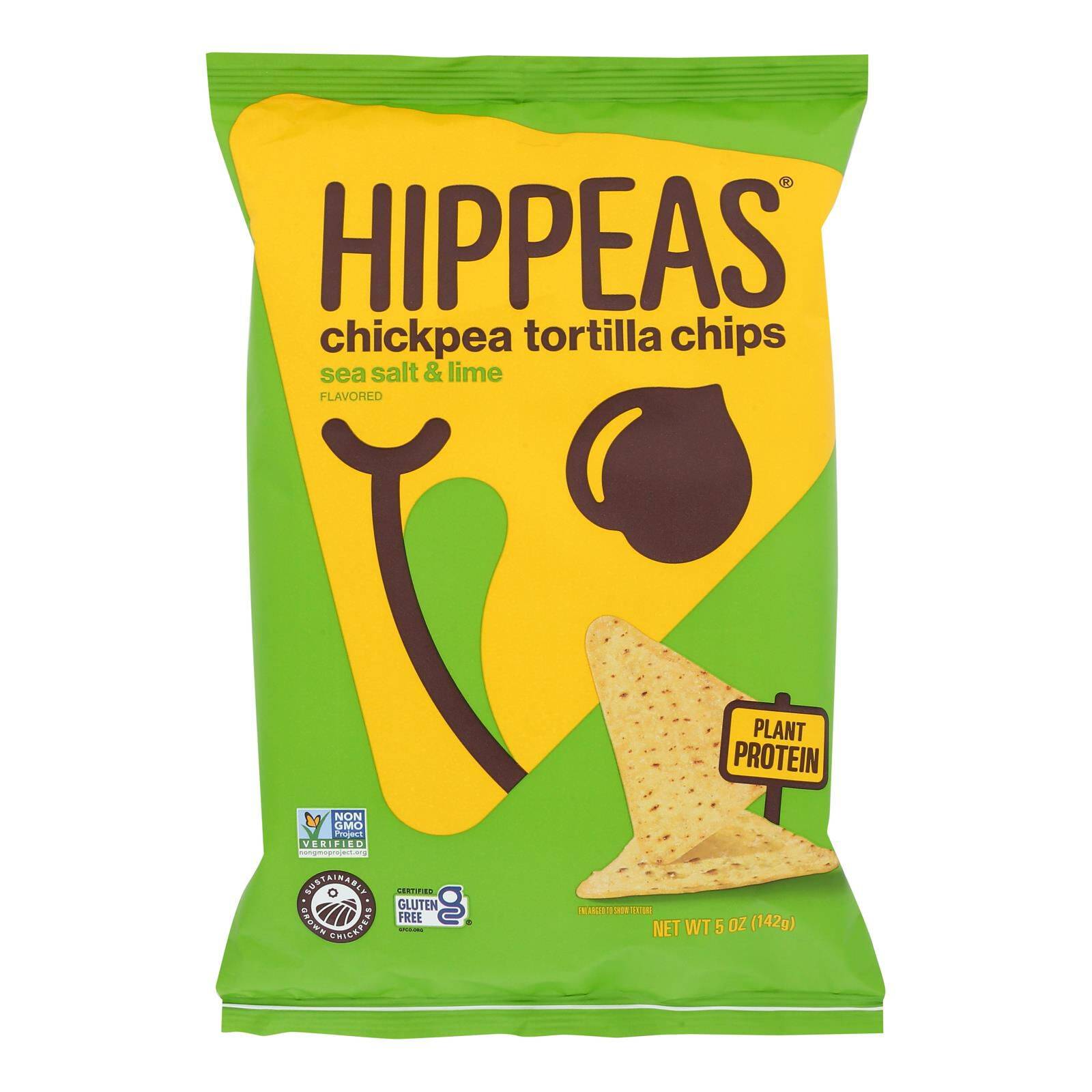 Tortilla Chips - Chickpea Snacks - Sea Salt & Lime - Case Of 12 - 5 Oz