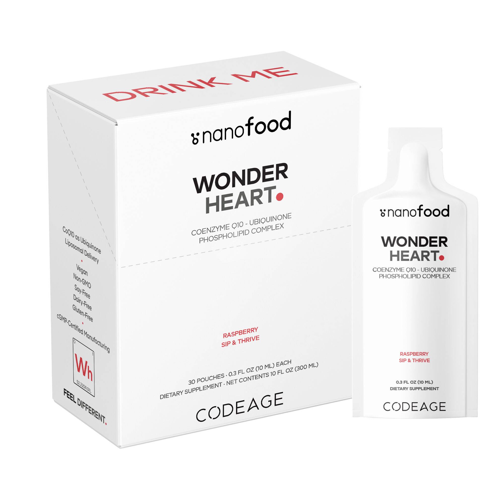 Nanofood Wonder Heart Liquid CoQ10 Liposomal Ubiquinone Supplement