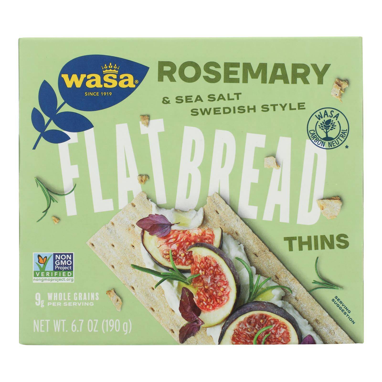 Rosemary & Salt Flatbread Thins - Case Of 10, 6.7 Oz