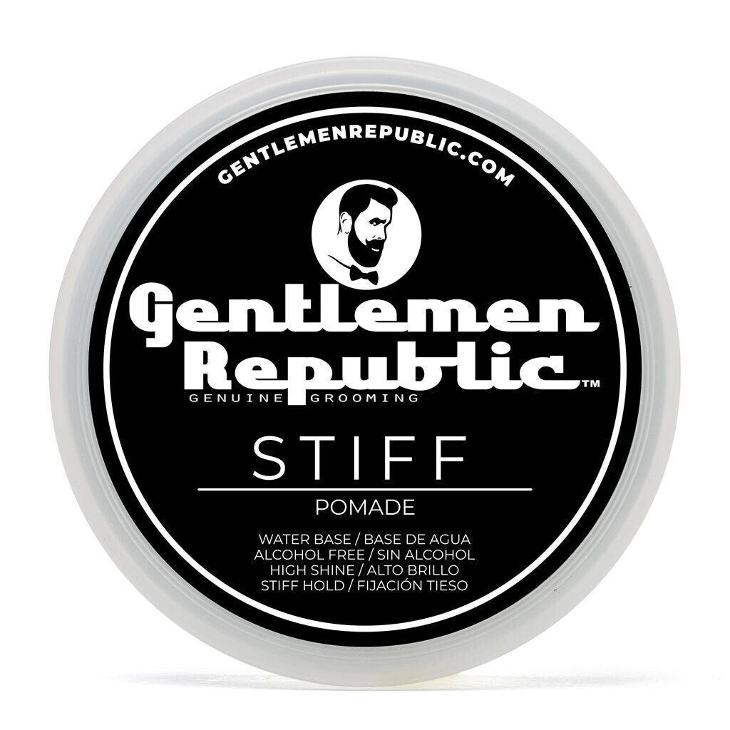 Stiff Pomade - Lightweight, High Hold & Shine, Ideal for Thick Hair