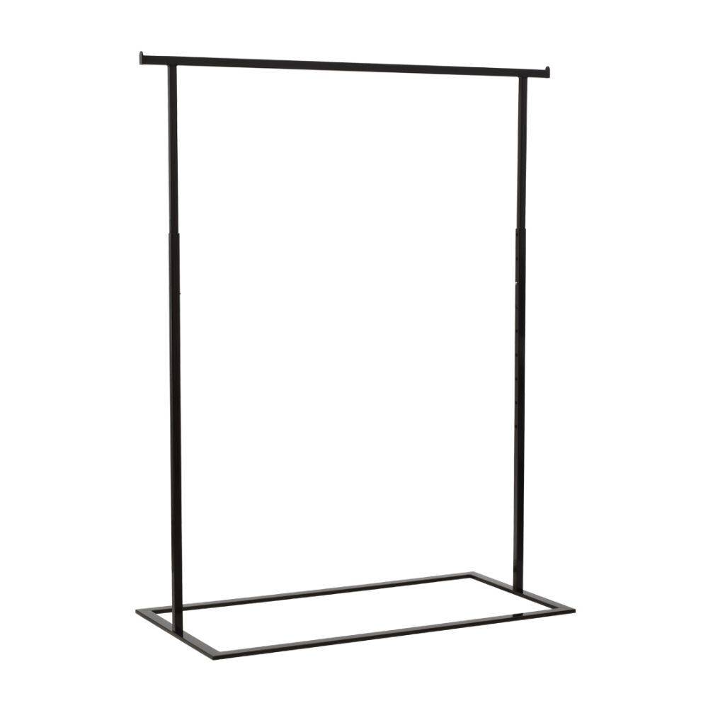 48" Black Adjustable Height Clothing Rack