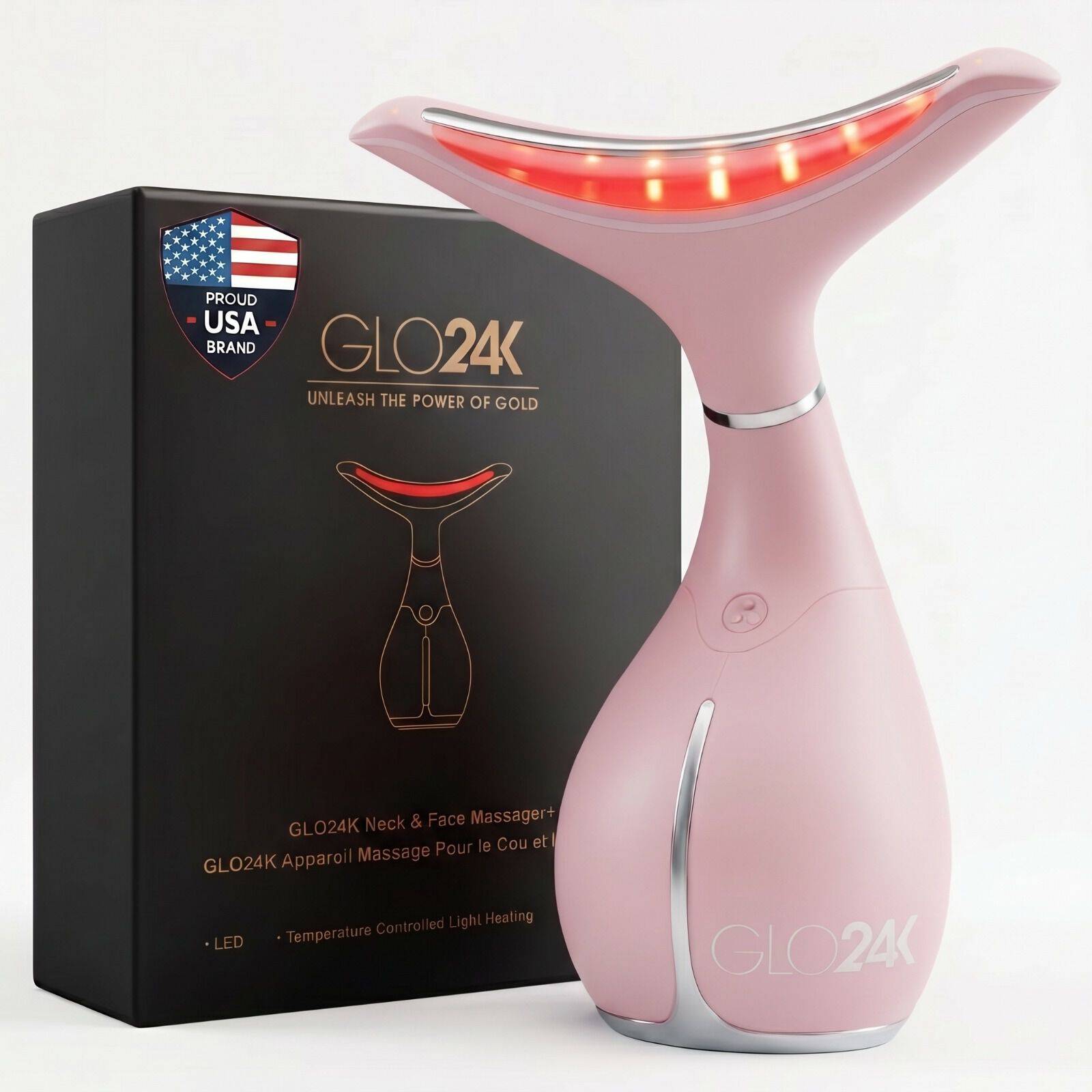Skin Rejuvenation LED Beauty Device Face & Neck &ndash; Limited Edition Pink
