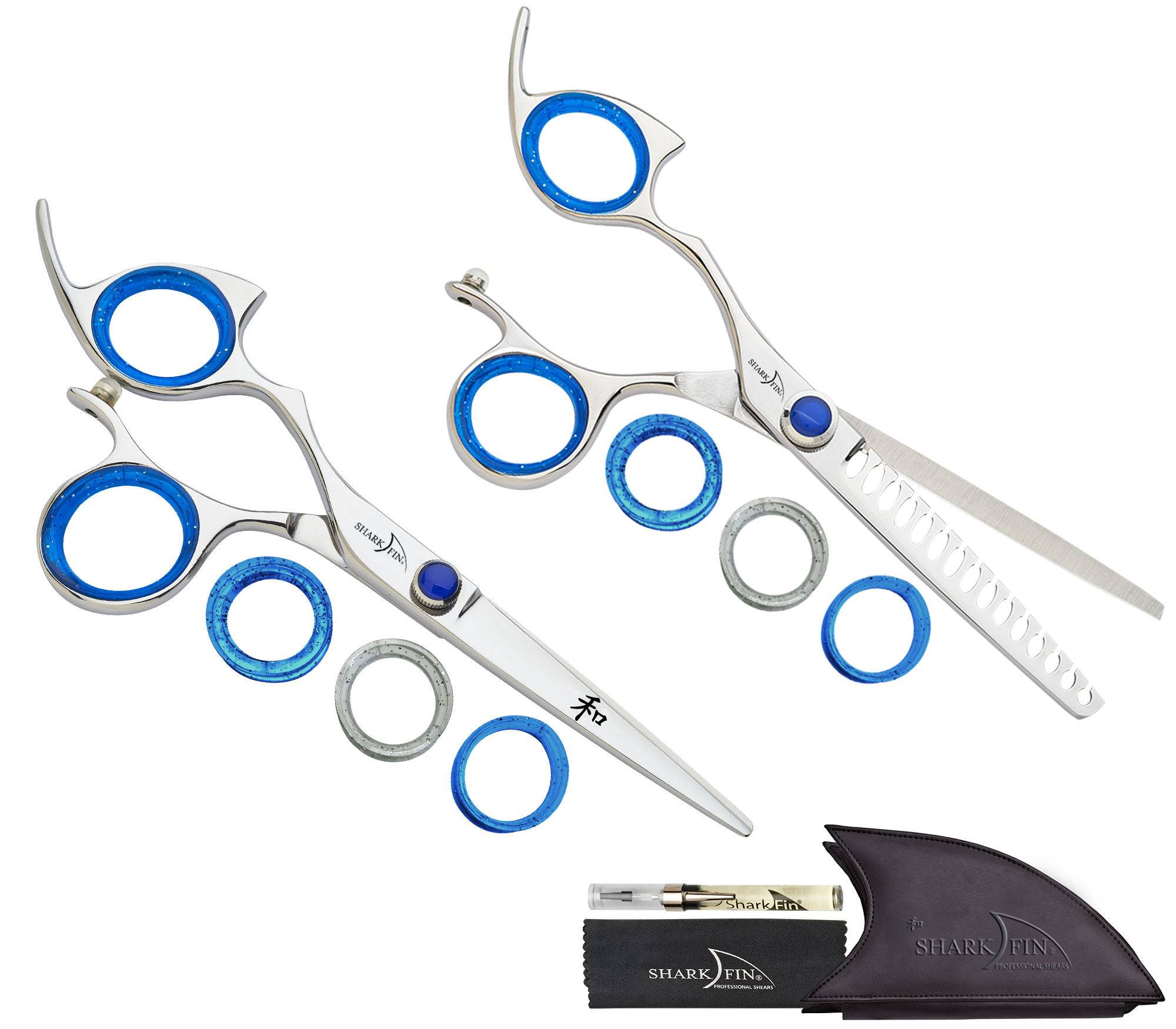 Left Hand 15 Tooth Texturizer Stainless + Cutting Shear Set