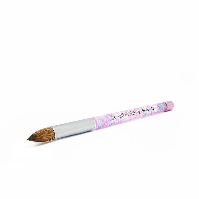 Pinched Pastel Glitter Acrylic Brush