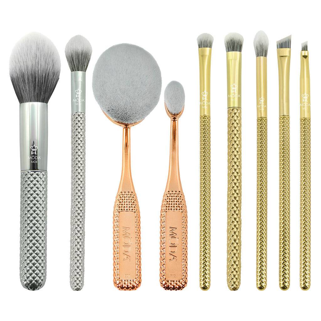 Metallics 10pc Deluxe Gift Makeup Brush Kit