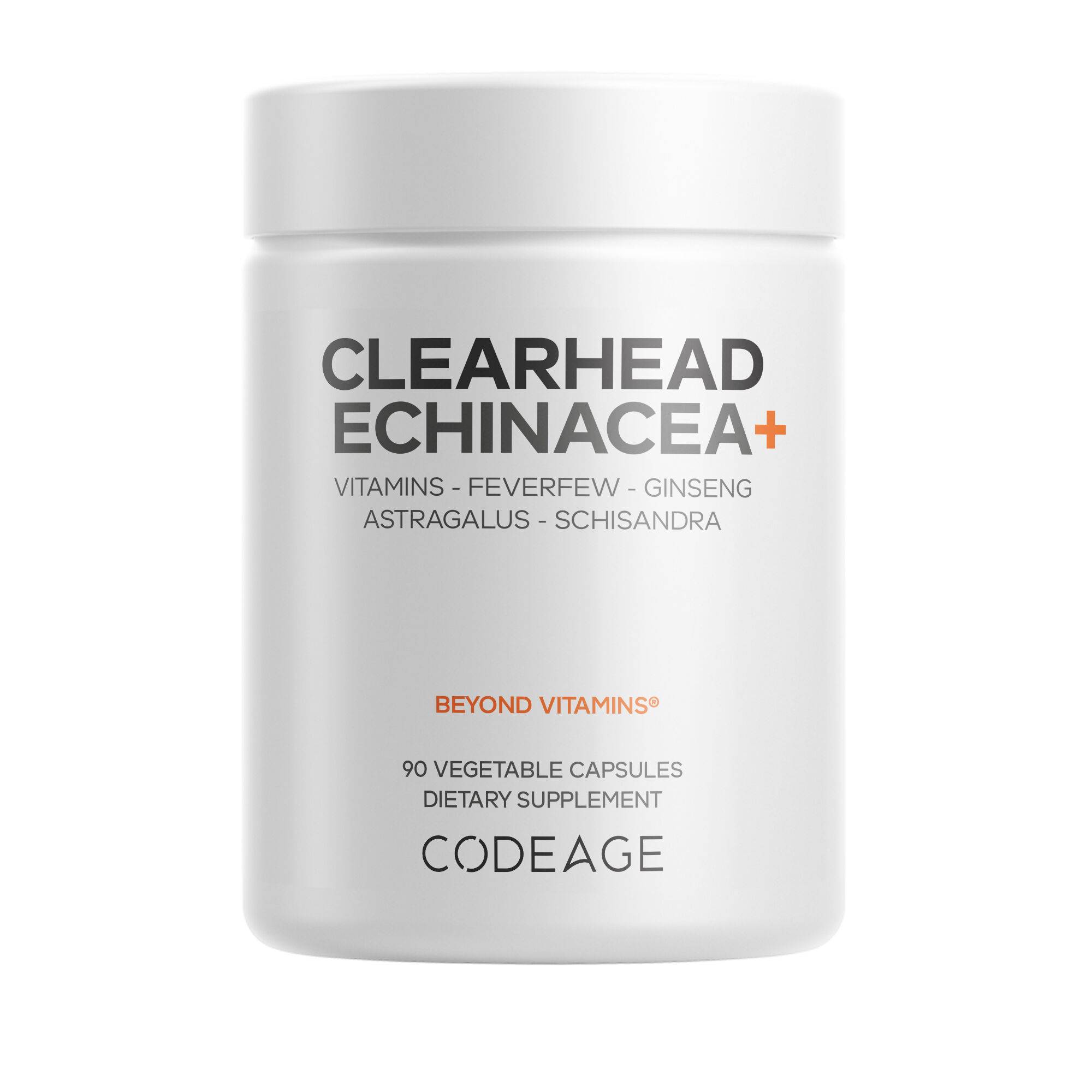 Clearhead Echinacea+ Supplement - Vitamins C, D3, Zinc & Selenium