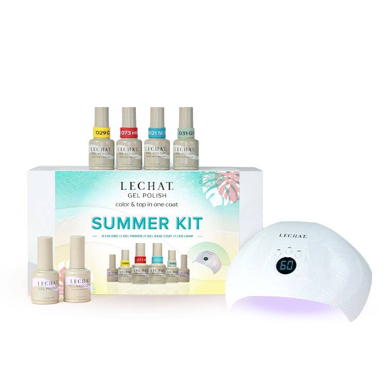 Nail Gel Polish Try Me Kit with LED Lamp Summer Hues
