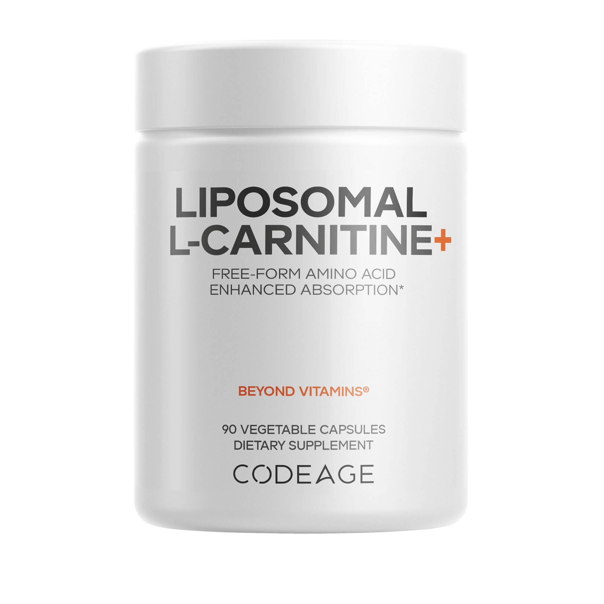 Liposomal L-Carnitine+ 500mg Supplement Free Form Amino Acid Non-GMO