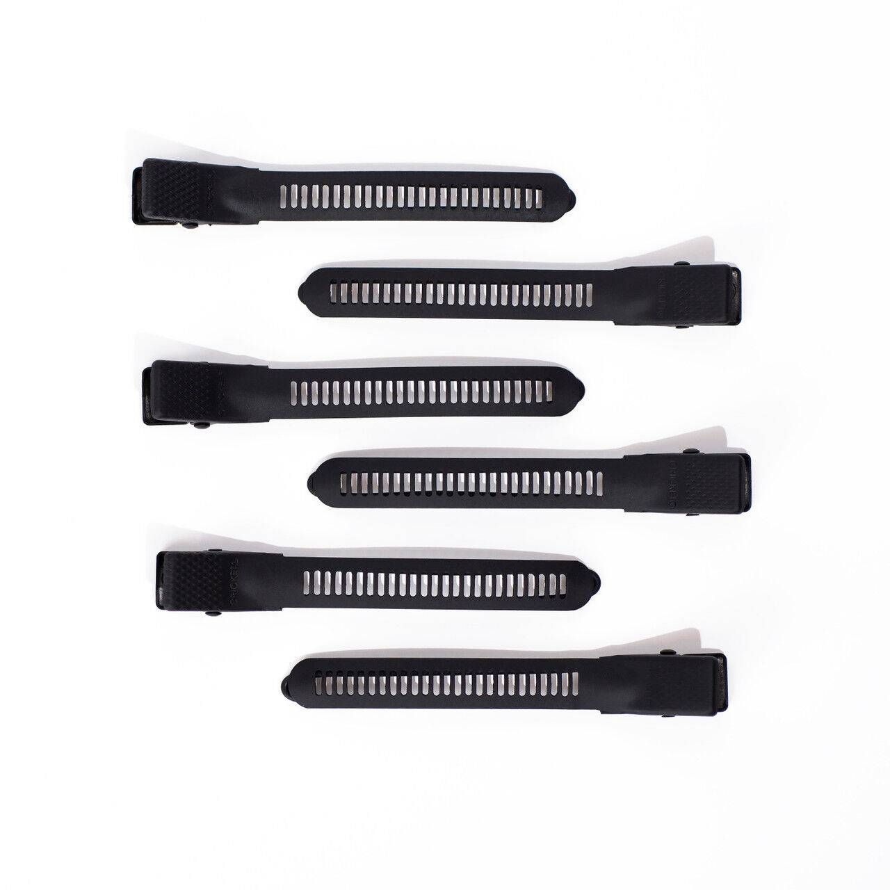 Super Grip Clips Black (Rubberized) 6pc Pack