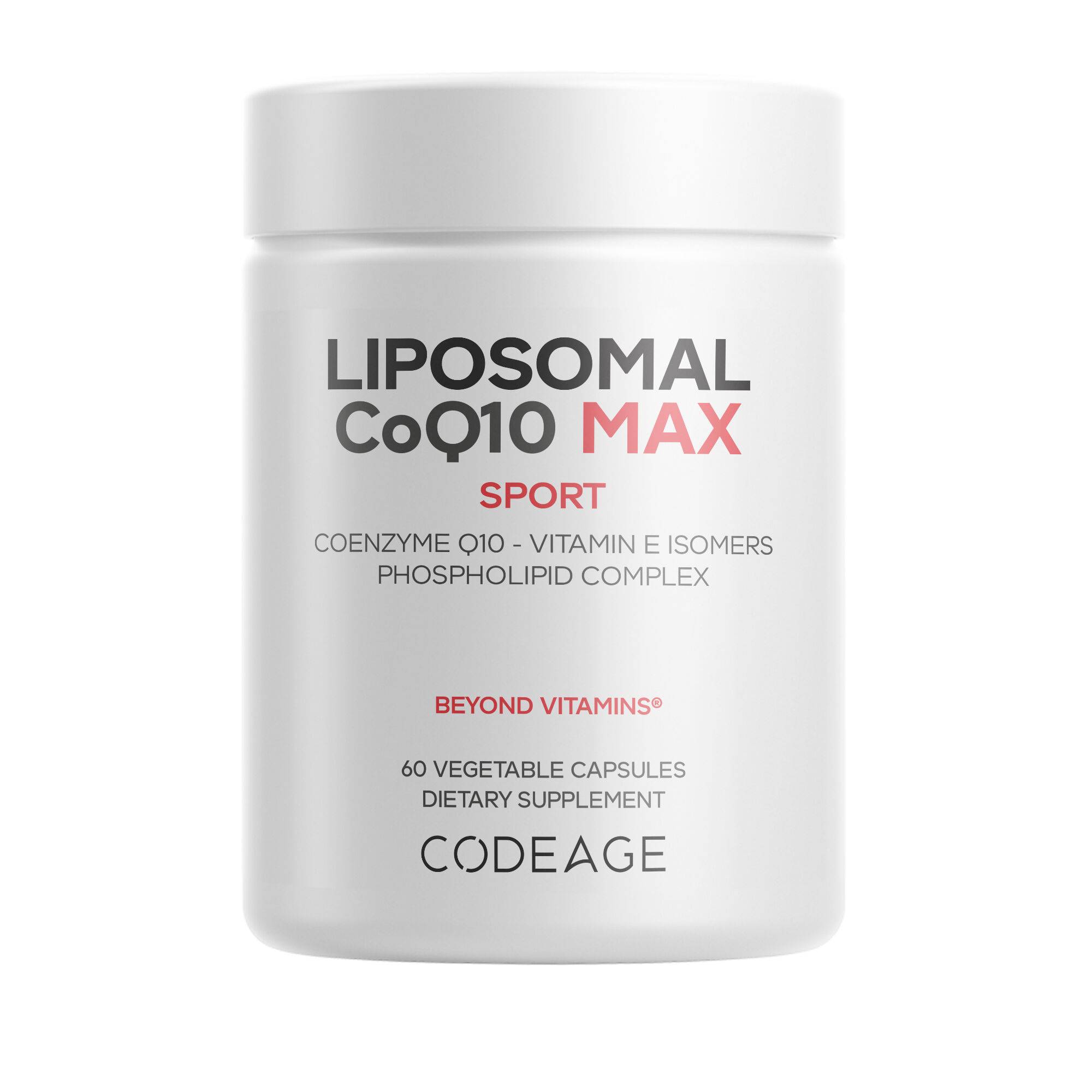 Liposomal CoQ10 Max Supplement - Coenzyme Q10 with Vitamin E