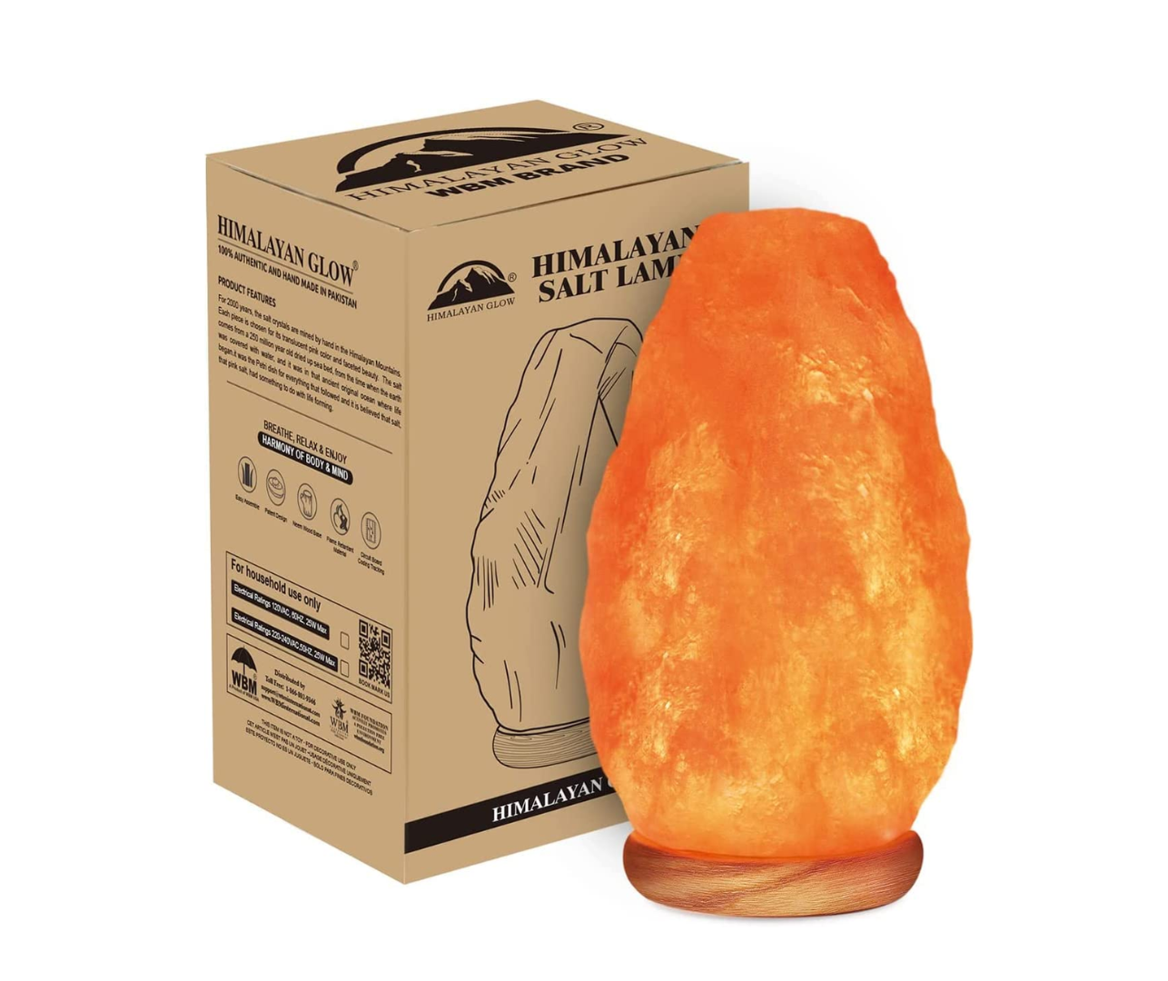 Himalayan Glow Natural Shape Salt Lamp, Pink