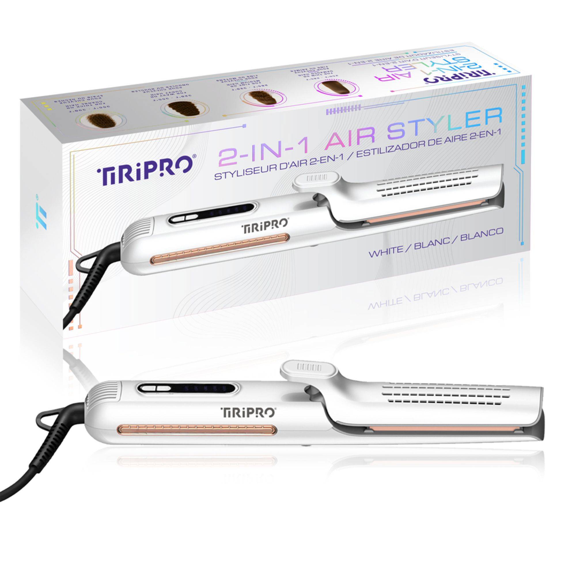 2-in-1 AirFlow Styling Iron for Smoothing, Curling & Frizz Control