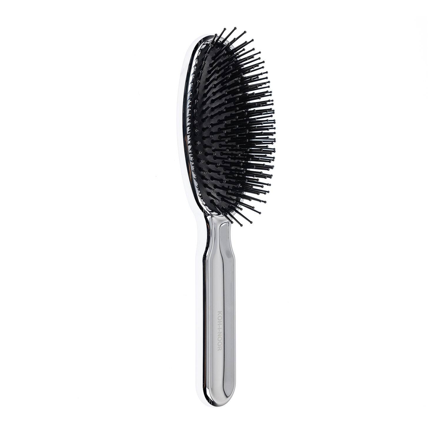 Metallic Pneumatic Oval Synthetic Pin Hairbrush