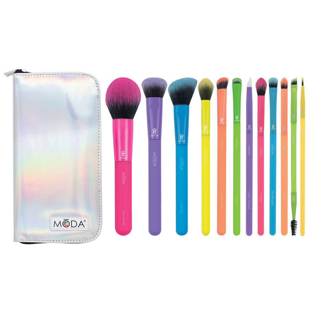 Totally Electric Full Face 13pc Makeup Brush Kit