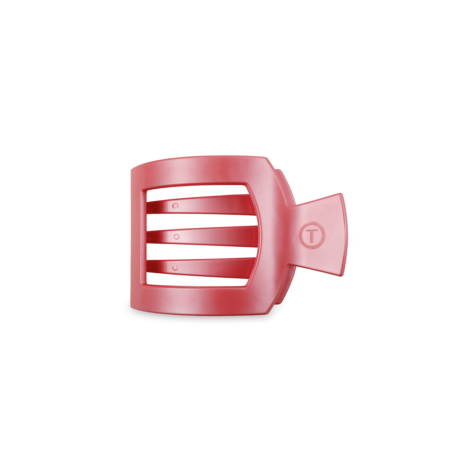 Calming Coral Flat Square Hair Clip
