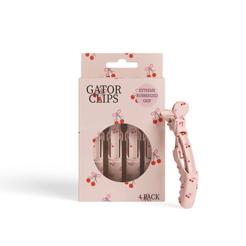 Gator Clips with Bow & Cherry