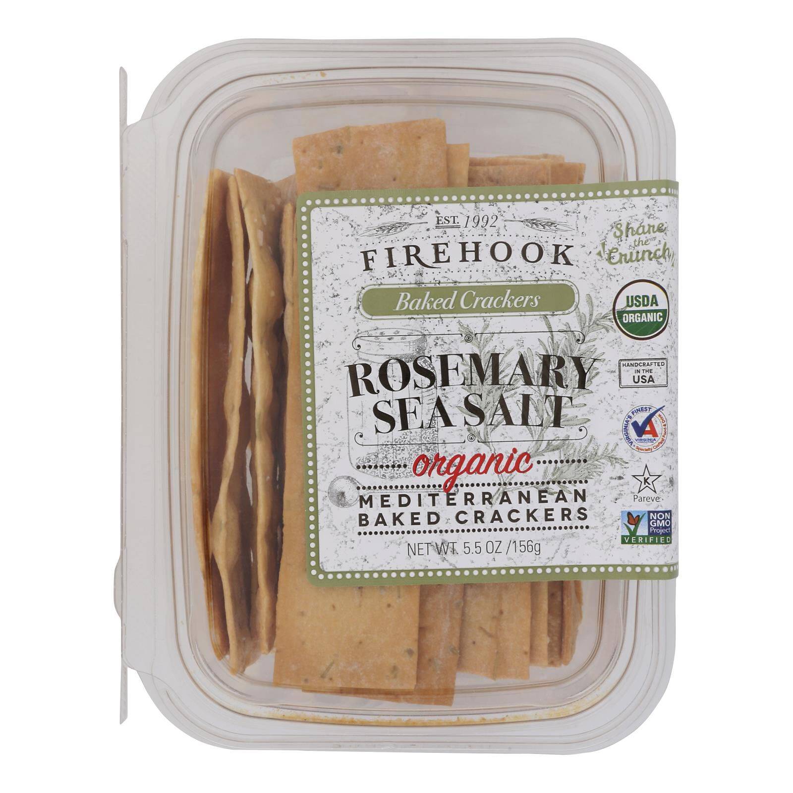 Crackers Rosemary Sea Salt - Case Of 8, 5.5 Oz