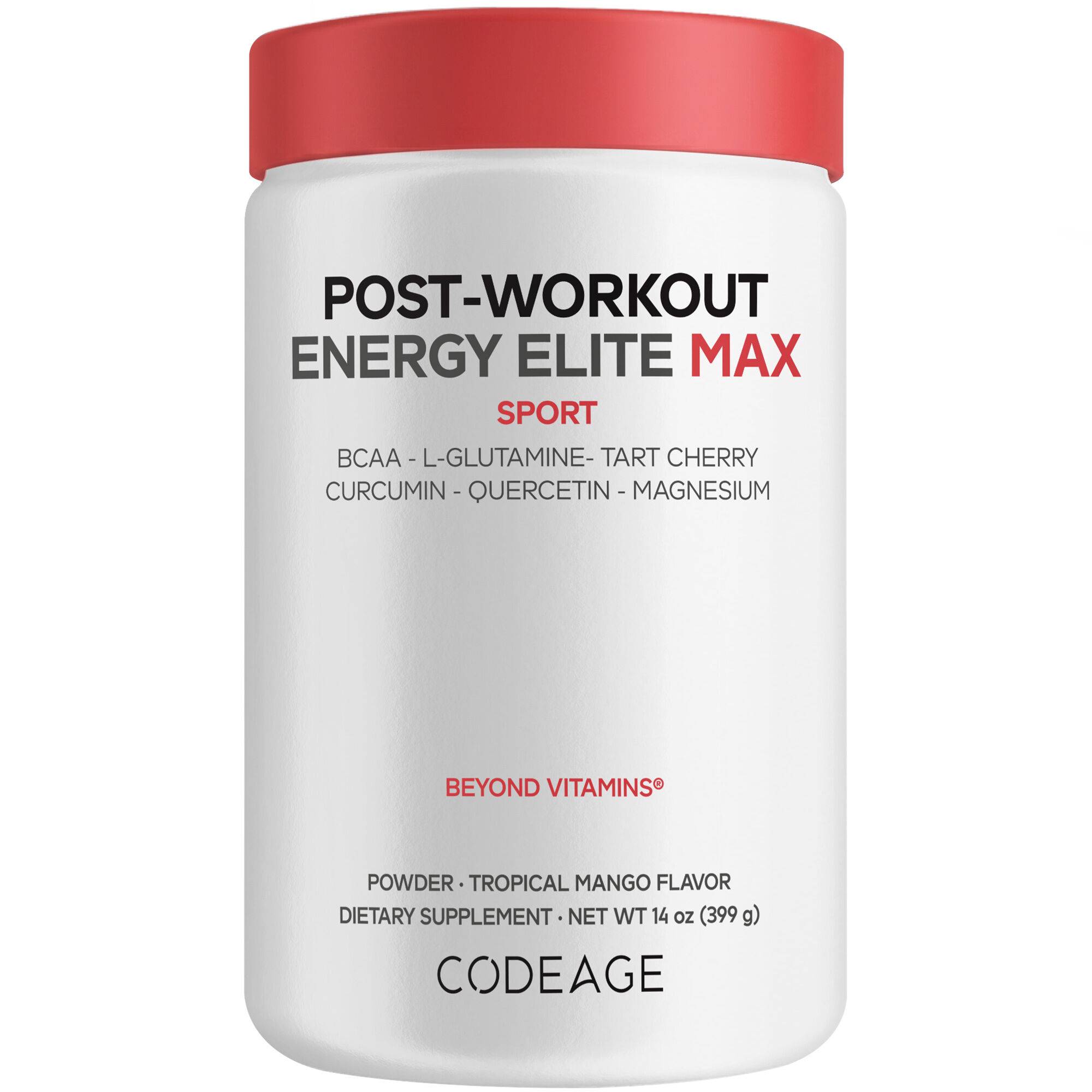 Post-Workout Recovery Elite Max L-Glutamine Tart Cherry Curcumin Mango