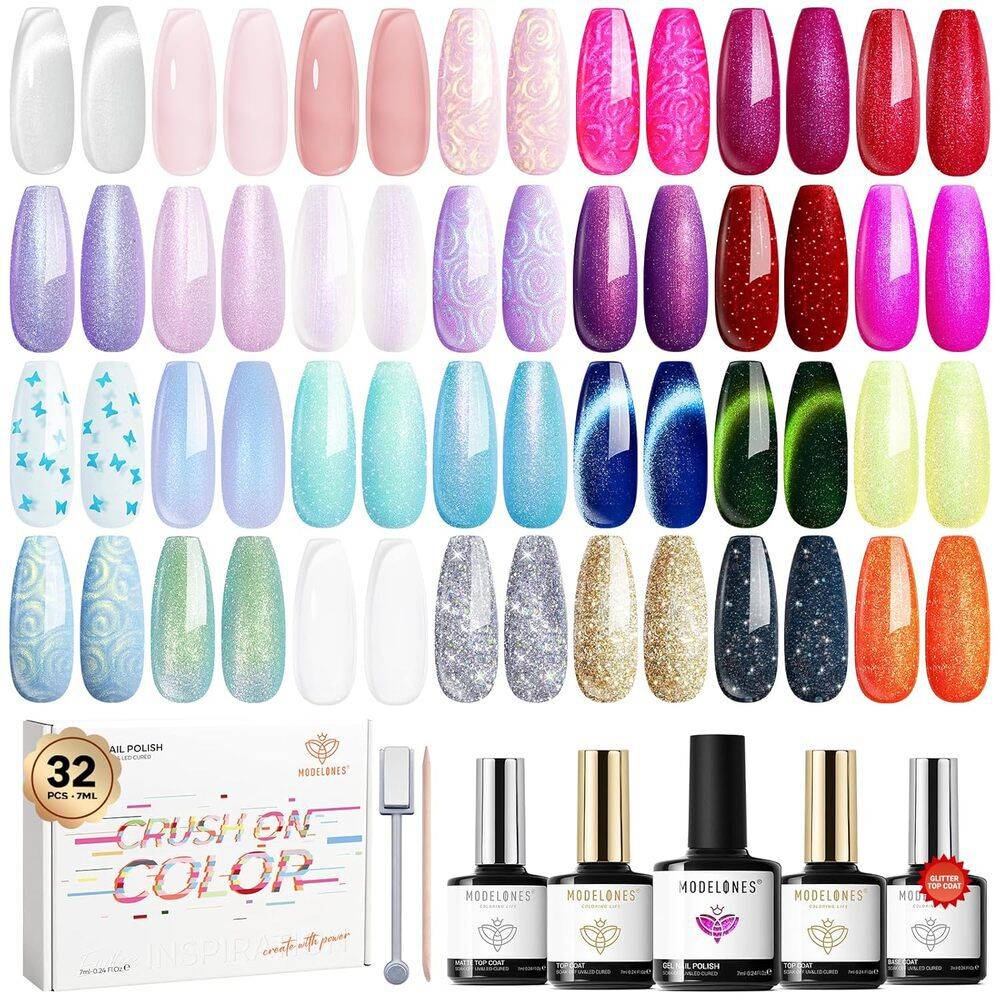 28 Shades Gel Nail Polish Set - Crush on Color