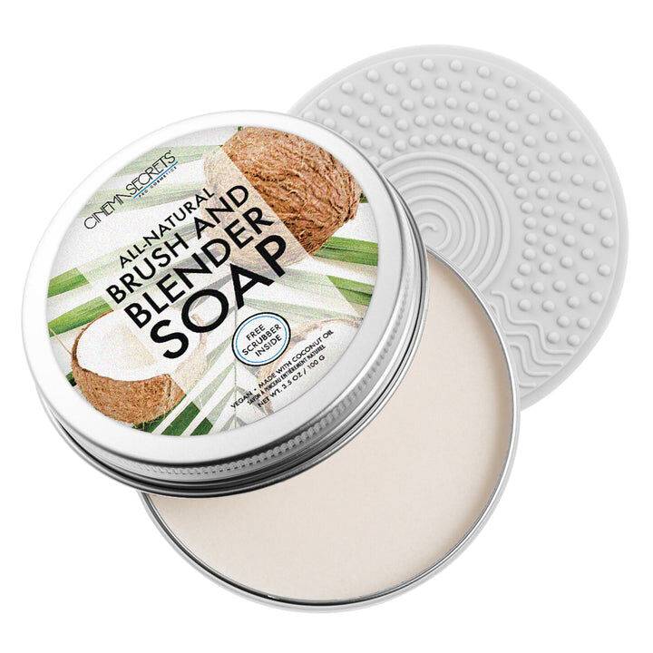 All-Natural Solid Brush Soap with Scrubber 3.5oz