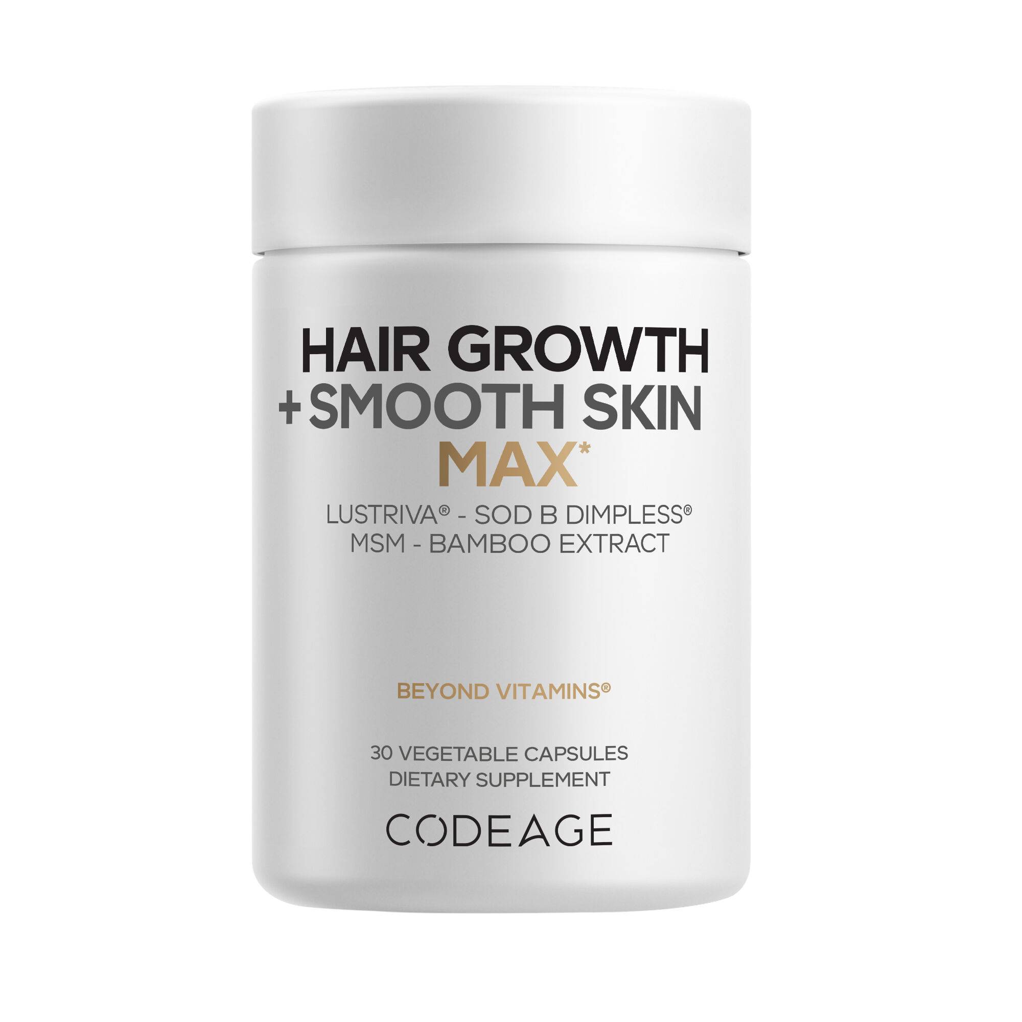 Hair Growth + Smooth Skin Max Vitamins Supplement - Cellulite Support