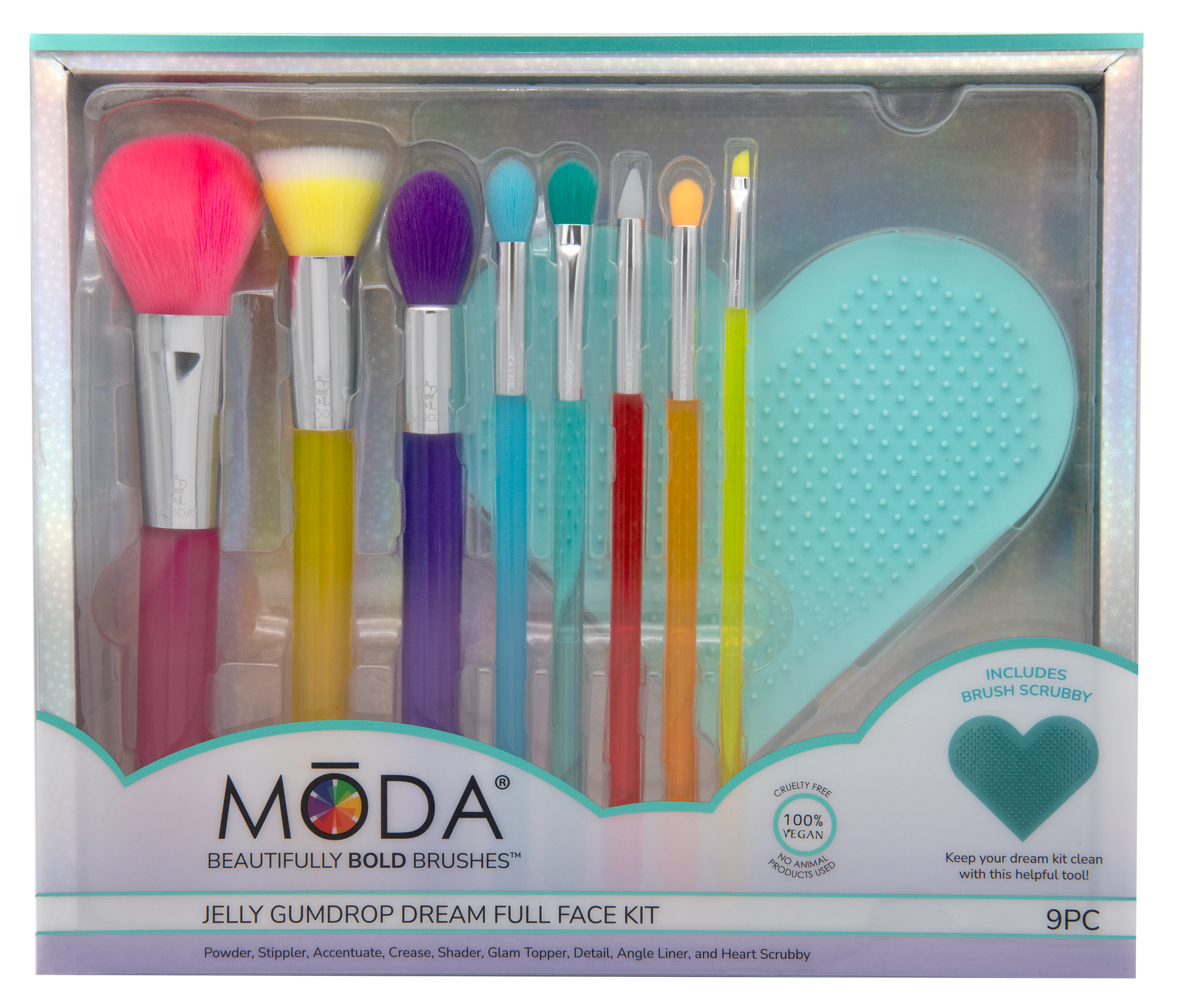 Jelly Gumdrop Dream 9pc Full Face Makeup Brush Gift Set