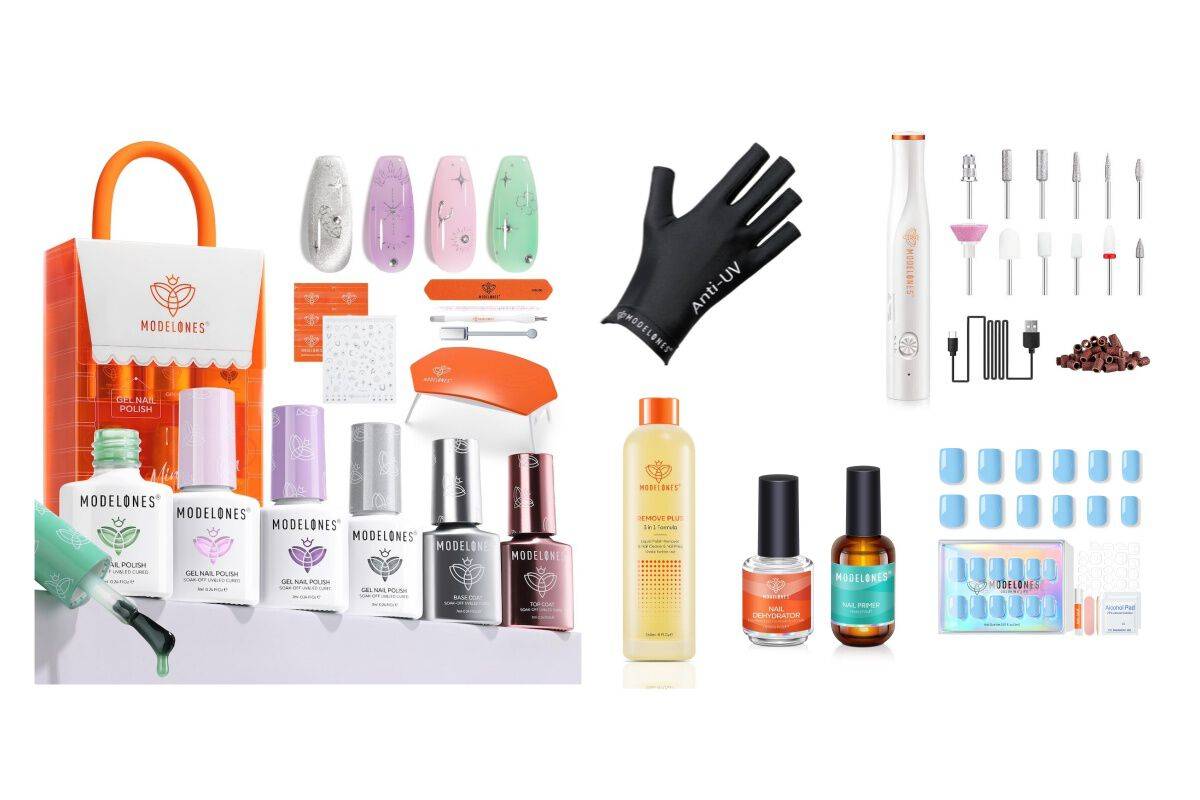 4-Shade Gel Collection with Demo Press-Ons & Mini E-File