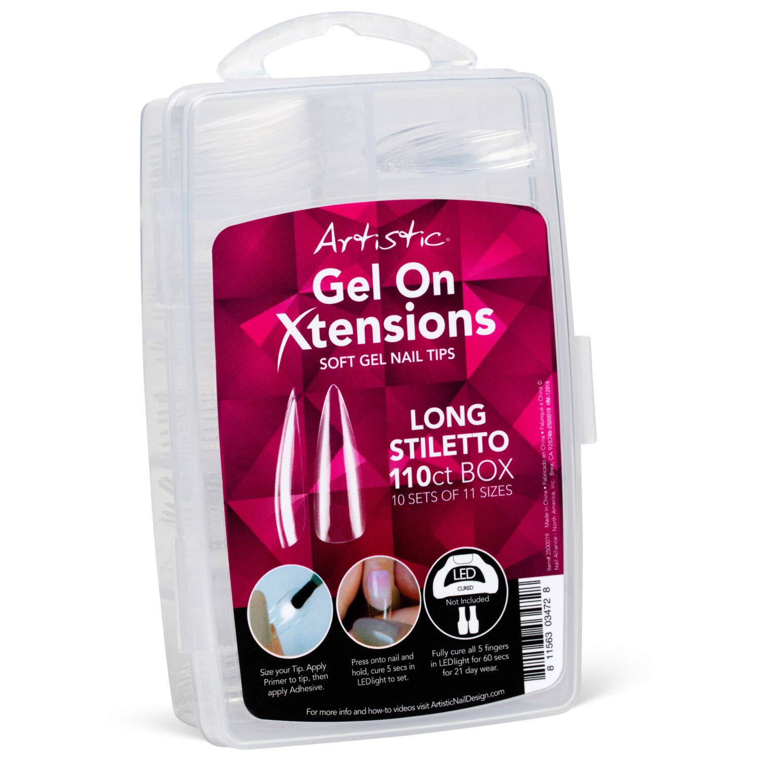 Gel On Xtensions Long Stiletto 110CT