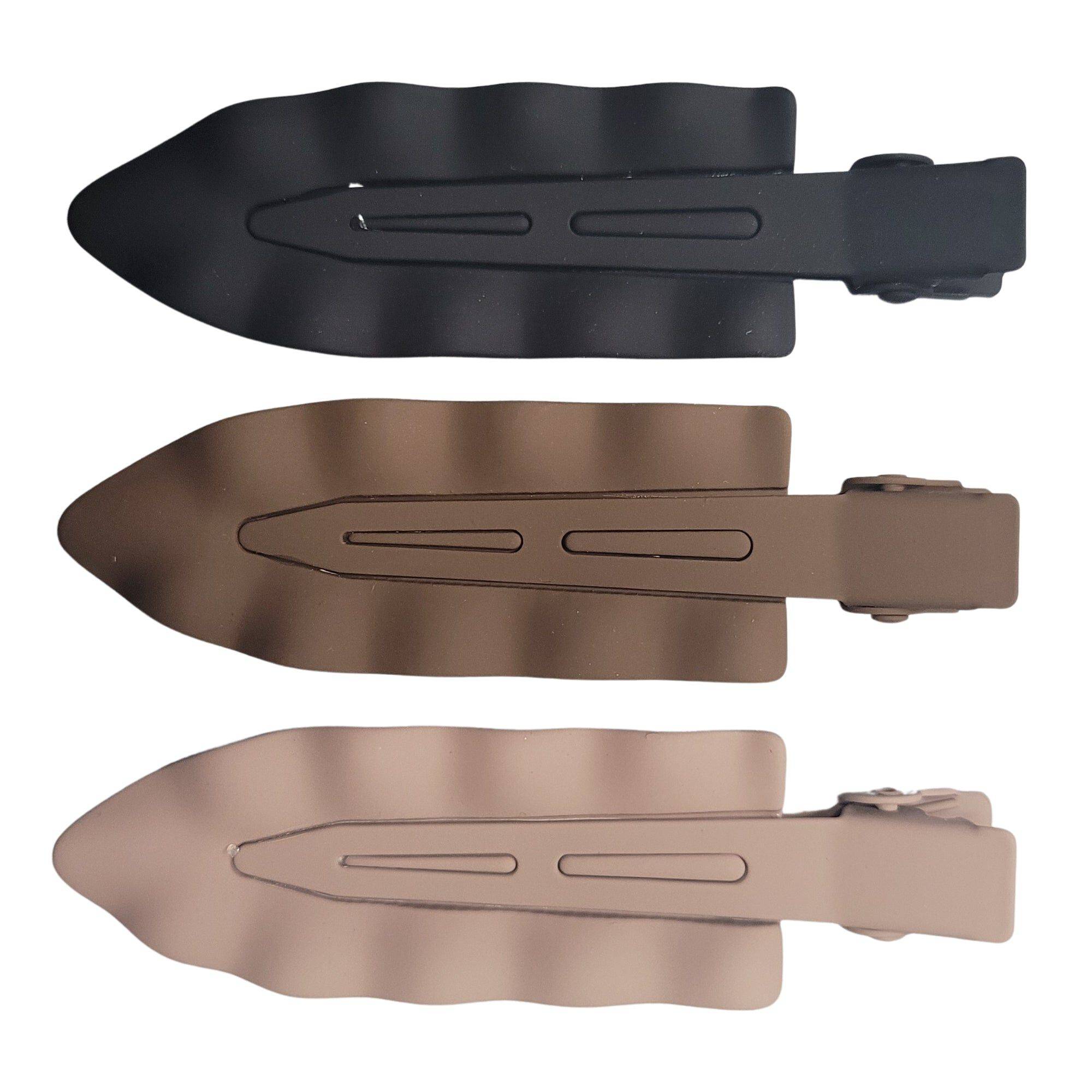 Creaseless Metal Hair Styling Clips - 3pk