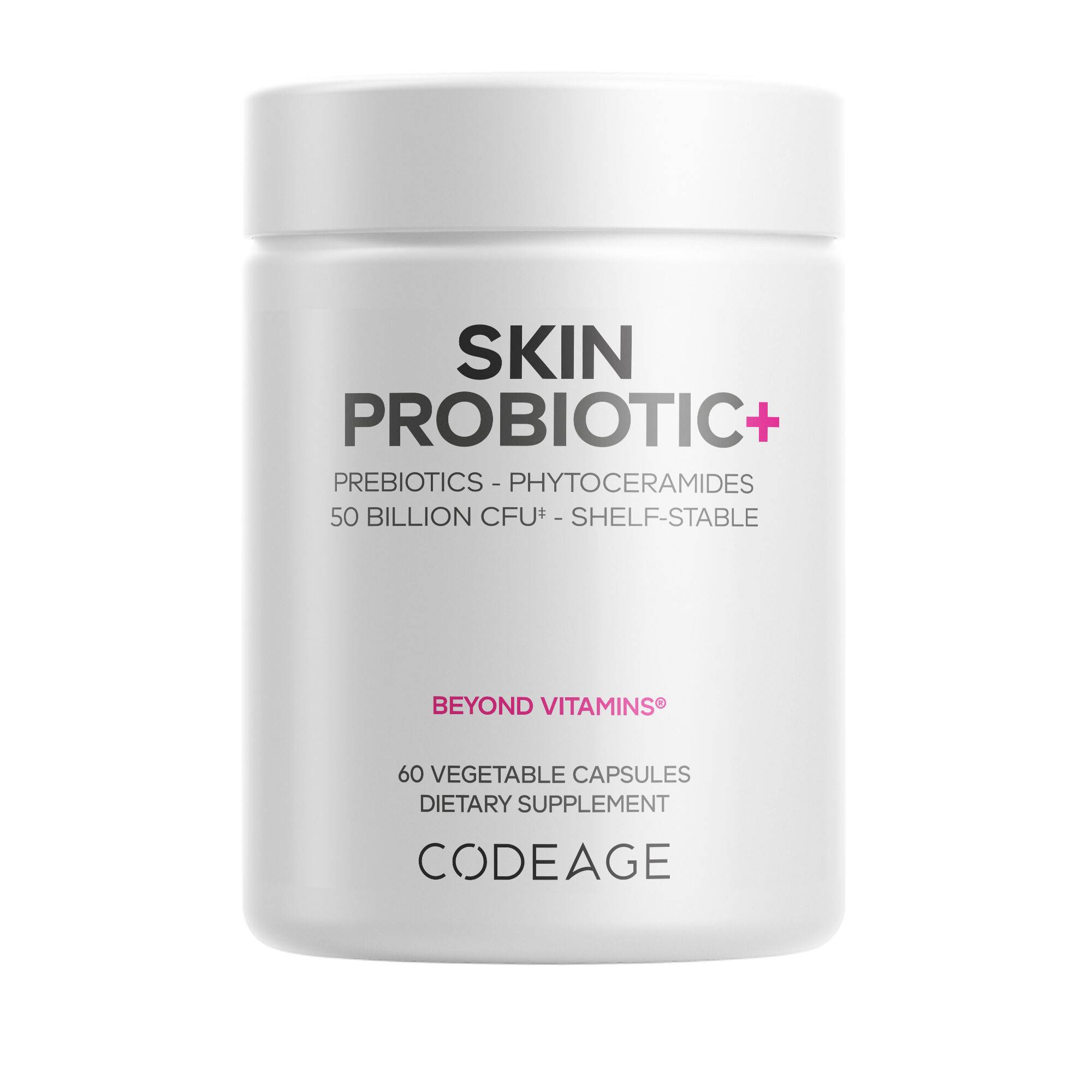 Skin Probiotics + Prebiotics Skin Care Supplement 50 Billion CFU Vegan