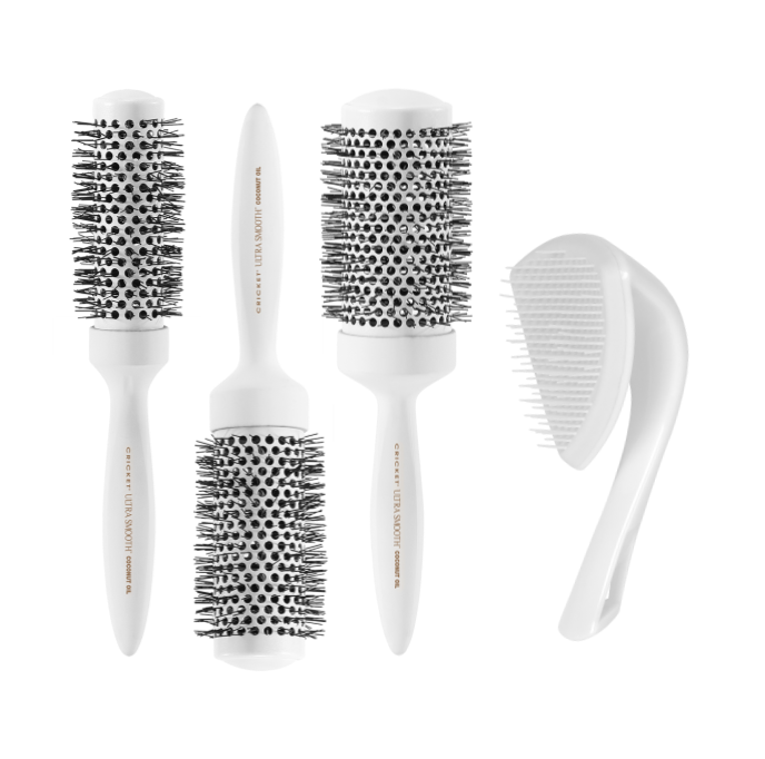 Ultra Smooth Coconut 4 Piece Hairstyling Brush Kit