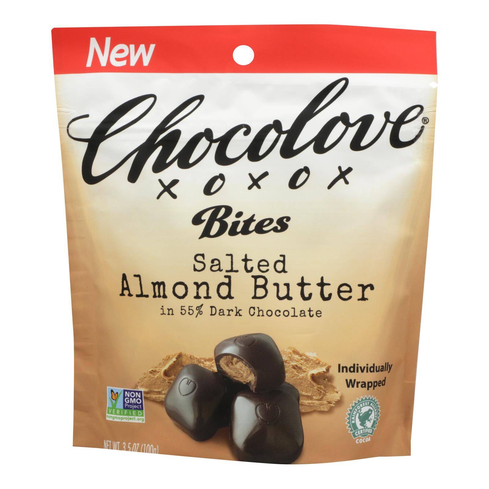 Dark Chocolate Almonds And Sea Salt Bites - Case Of 8, 3.5 Oz