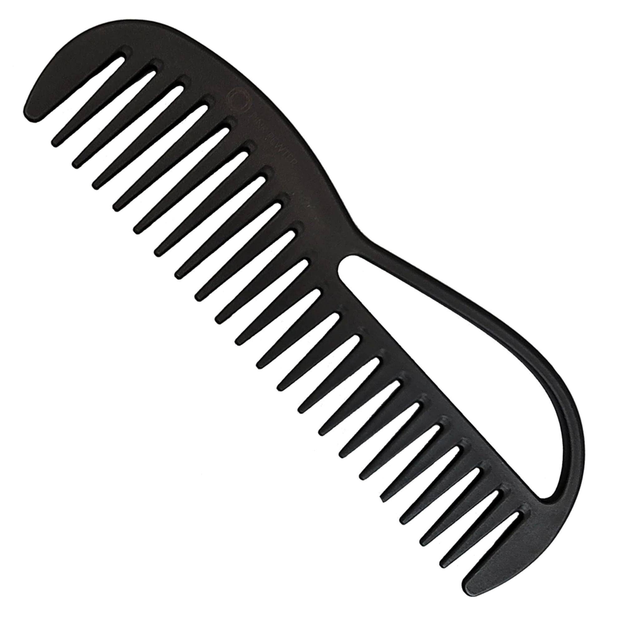 "Never Let Go" Carbon Fibre Detangling and Styling Comb (Black) #4
