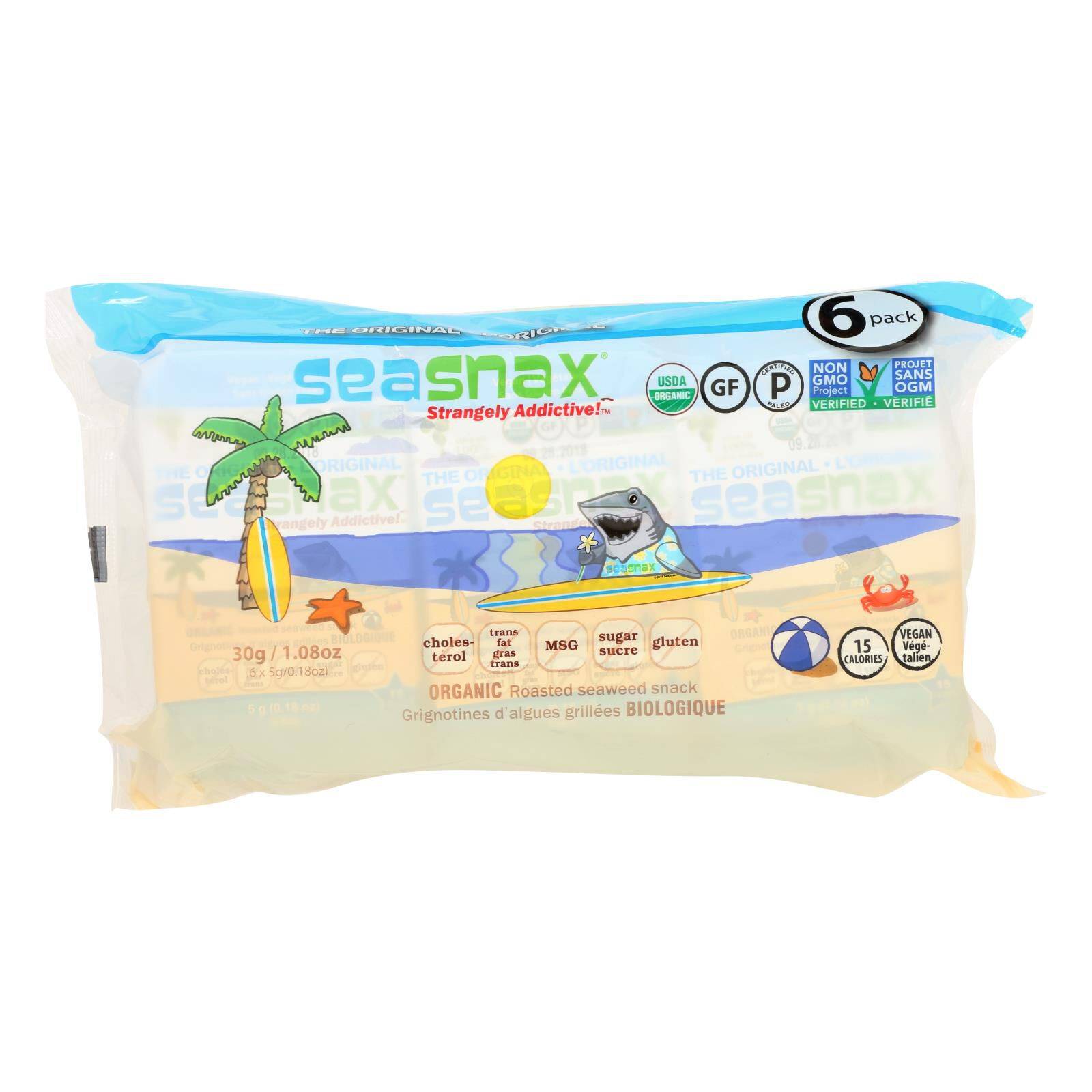 Organic Seaweed Snack - Original - Case Of 12, 1.08 Oz