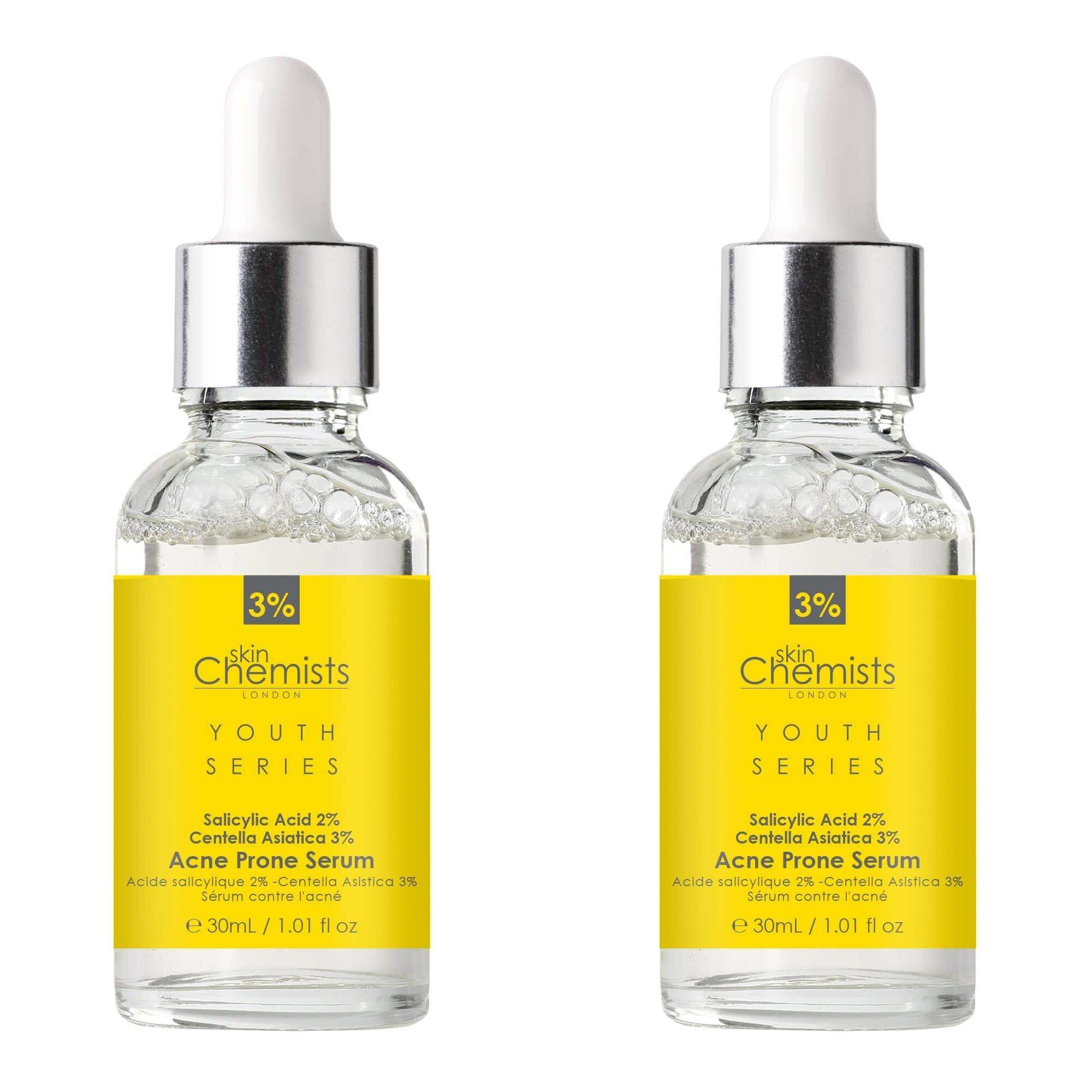 Youth Series Acne Prone Serum with SA 2% & Centella 3% Duo
