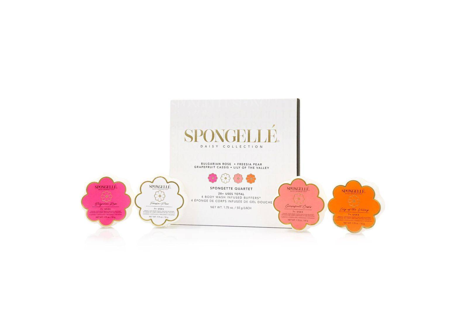 Daisy Collection Spongette Quartet (28+ Uses Total)